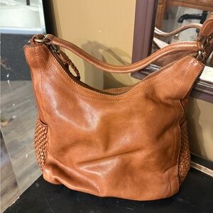 Chic Tan Leather Hobo Bag